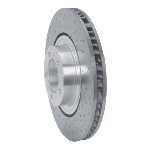Porsche 911 Brake Rotor (1) - Front, Left - R1 Concepts - GEOMET, Drilled, Hi-Carbon Alloy - `15-`17